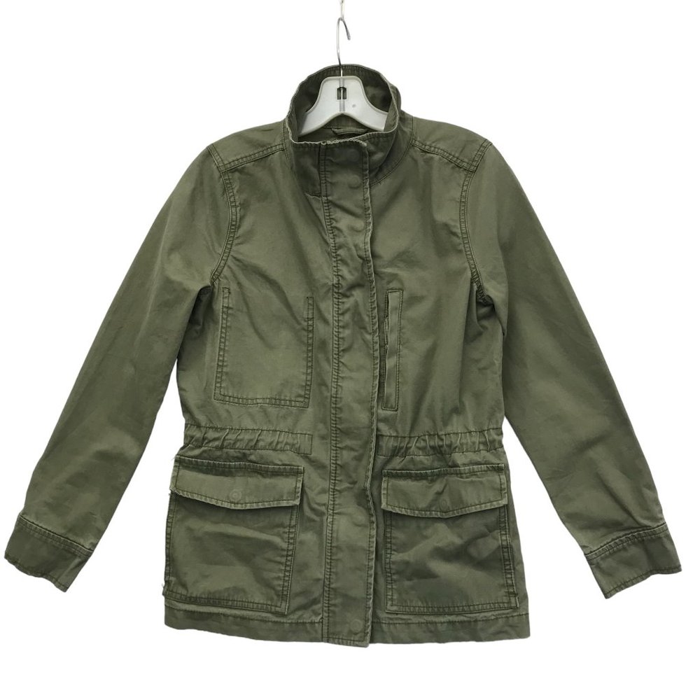 NEW MADEWELL Women S Green Jacket Anorak Pockets Cotton Safari Shacket